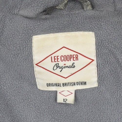 Lee Cooper Women's Grey Hooded Puffer Jacket Size 12