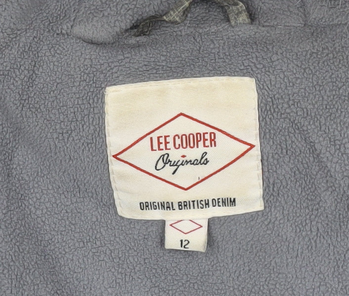 Lee Cooper Women's Grey Hooded Puffer Jacket Size 12