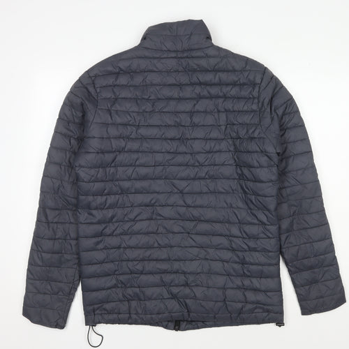 Next Men's Grey Medium Puffer Jacket, Full Zip, Winter