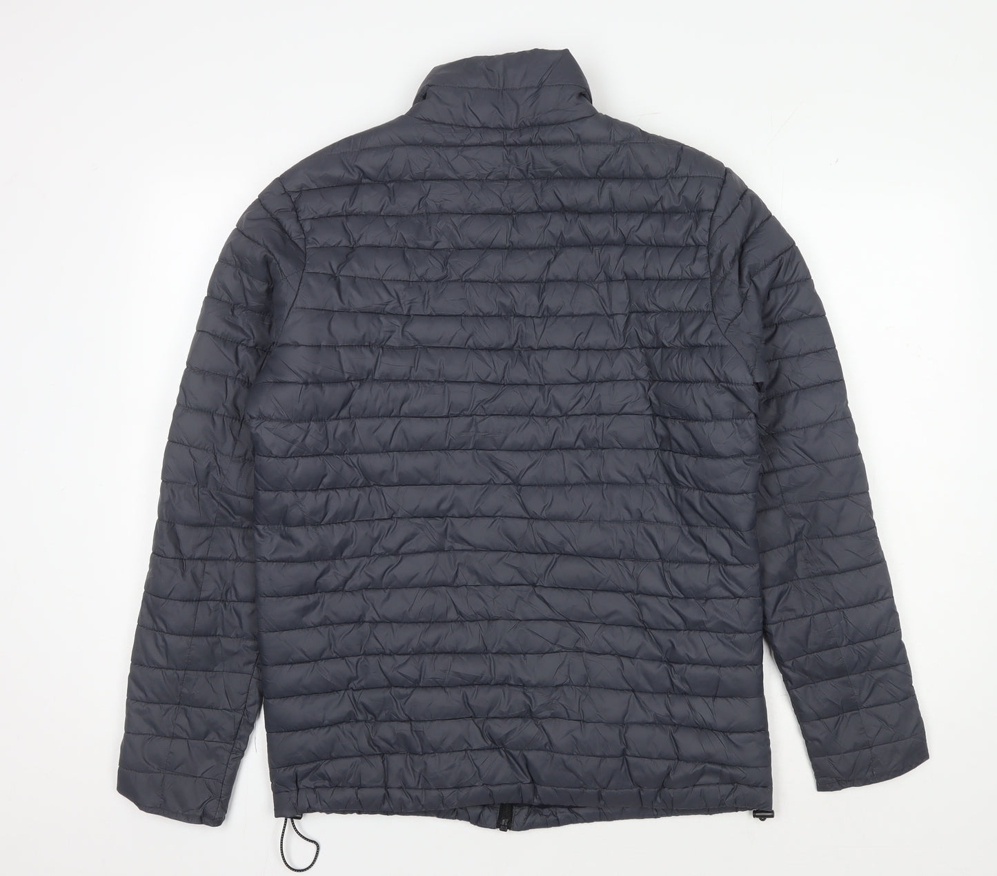 Next Men's Grey Medium Puffer Jacket, Full Zip, Winter