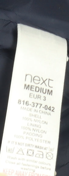 Next Men's Grey Medium Puffer Jacket, Full Zip, Winter