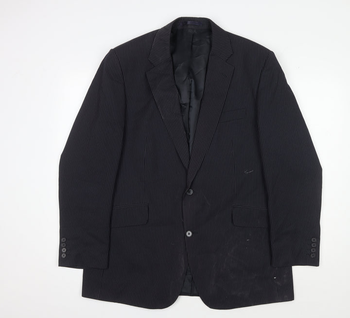 Centaur Men's Black Striped Blazer Size 44R