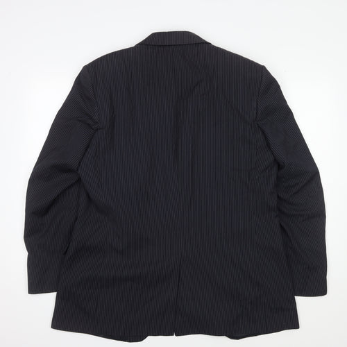 Centaur Men's Black Striped Blazer Size 44R