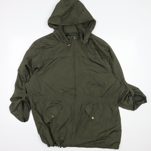 Brave Soul Women's Green Parka Jacket - Size 22
