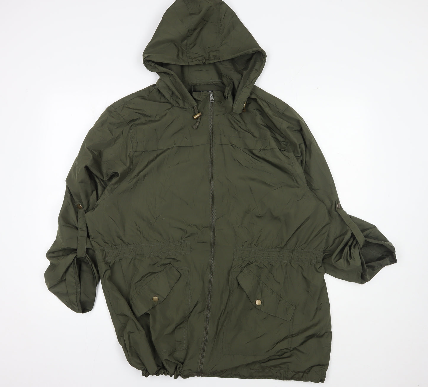 Brave Soul Women's Green Parka Jacket - Size 22
