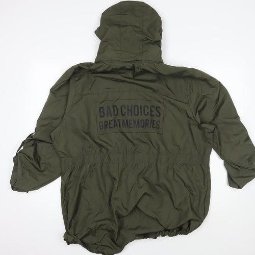 Brave Soul Women's Green Parka Jacket - Size 22