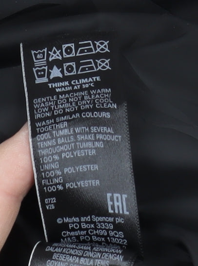 Marks and Spencer Women's Black Puffer Jacket, Size 12