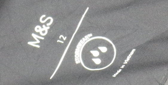 Marks and Spencer Women's Black Puffer Jacket, Size 12