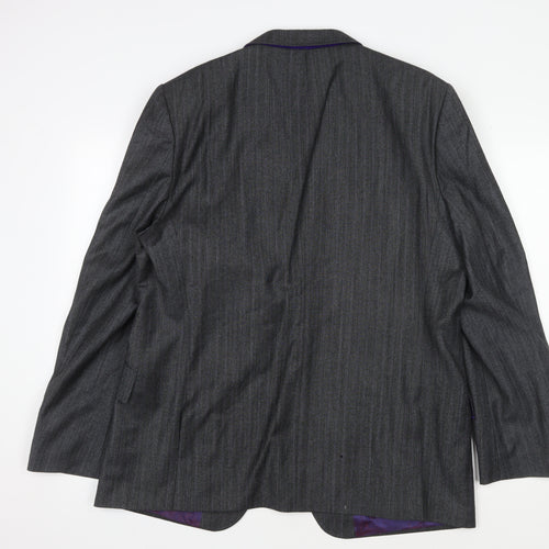 Ted Baker Men's Grey Wool Striped Suit Jacket 44R