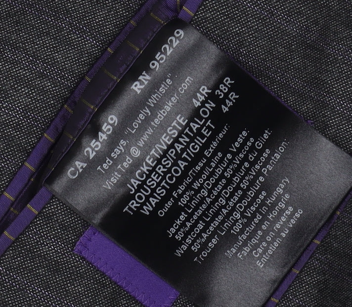 Ted Baker Men's Grey Wool Striped Suit Jacket 44R