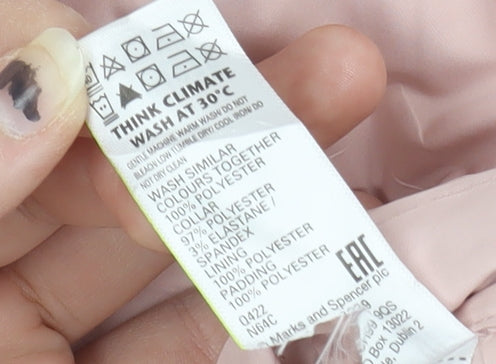 M&S Women's Pink Bomber Jacket Size 16