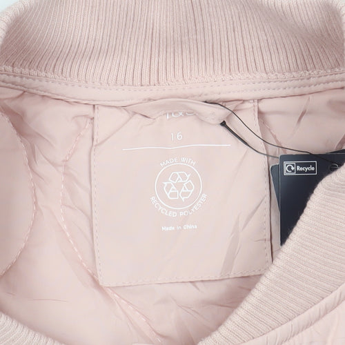 M&S Women's Pink Bomber Jacket Size 16