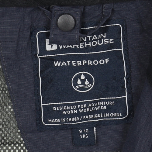 Mountain Warehouse Boys Blue Waterproof Rain Coat 9-10 Years