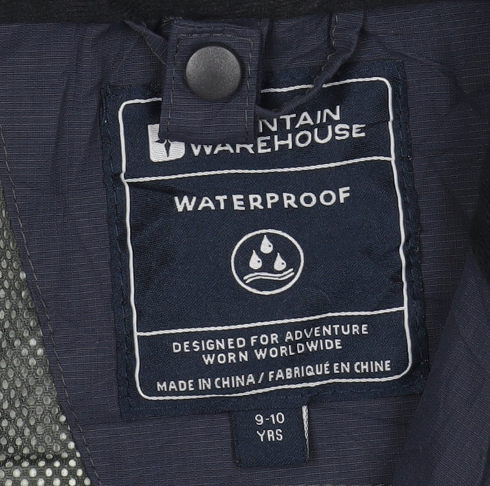 Mountain Warehouse Boys Blue Waterproof Rain Coat 9-10 Years