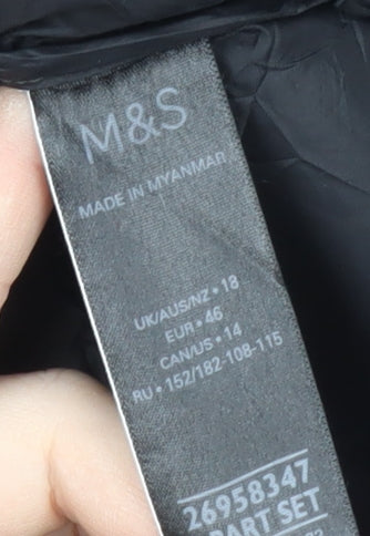 Marks and Spencer Women's Black Puffer Jacket Size 18