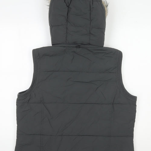 Mantaray Women's Black Hooded Waistcoat Size 18