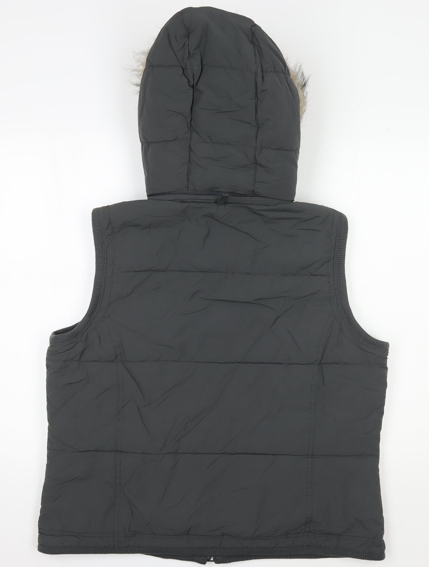 Mantaray Women's Black Hooded Waistcoat Size 18