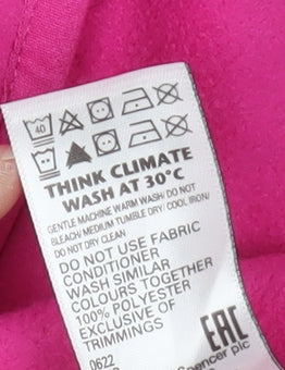 Marks and Spencer Women's Pink Fleece Jacket Size 18