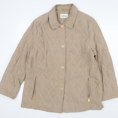 Eastex Women's Beige Quilted Jacket Size 16