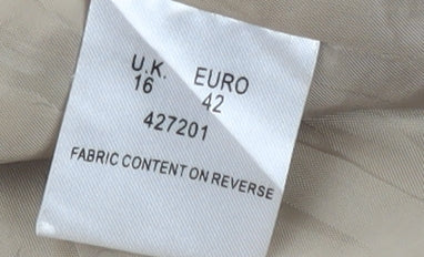 Eastex Women's Beige Quilted Jacket Size 16