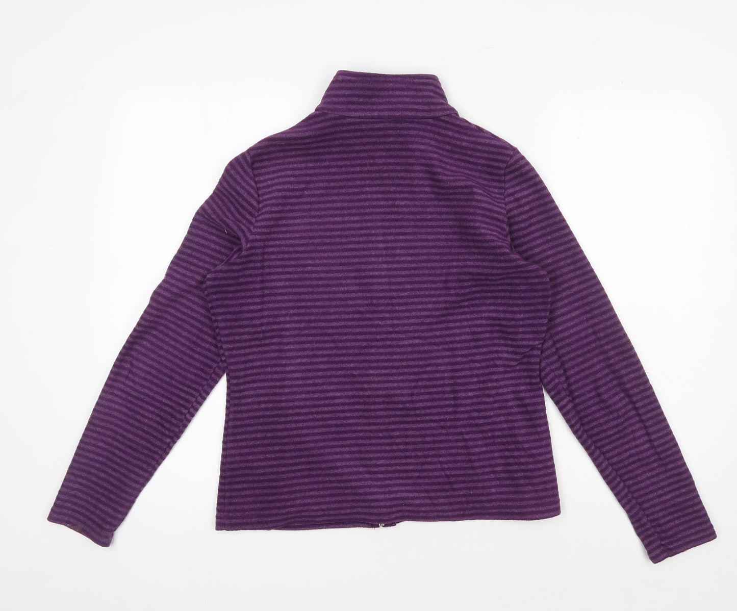 Marks and Spencer Women's Purple Stripe Fleece Jacket