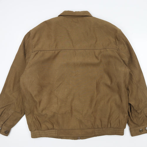 Saxon Men's Brown Bomber Jacket XL - Casual Style