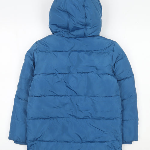 Marks and Spencer Girls Blue Puffer Jacket 7-8 Years