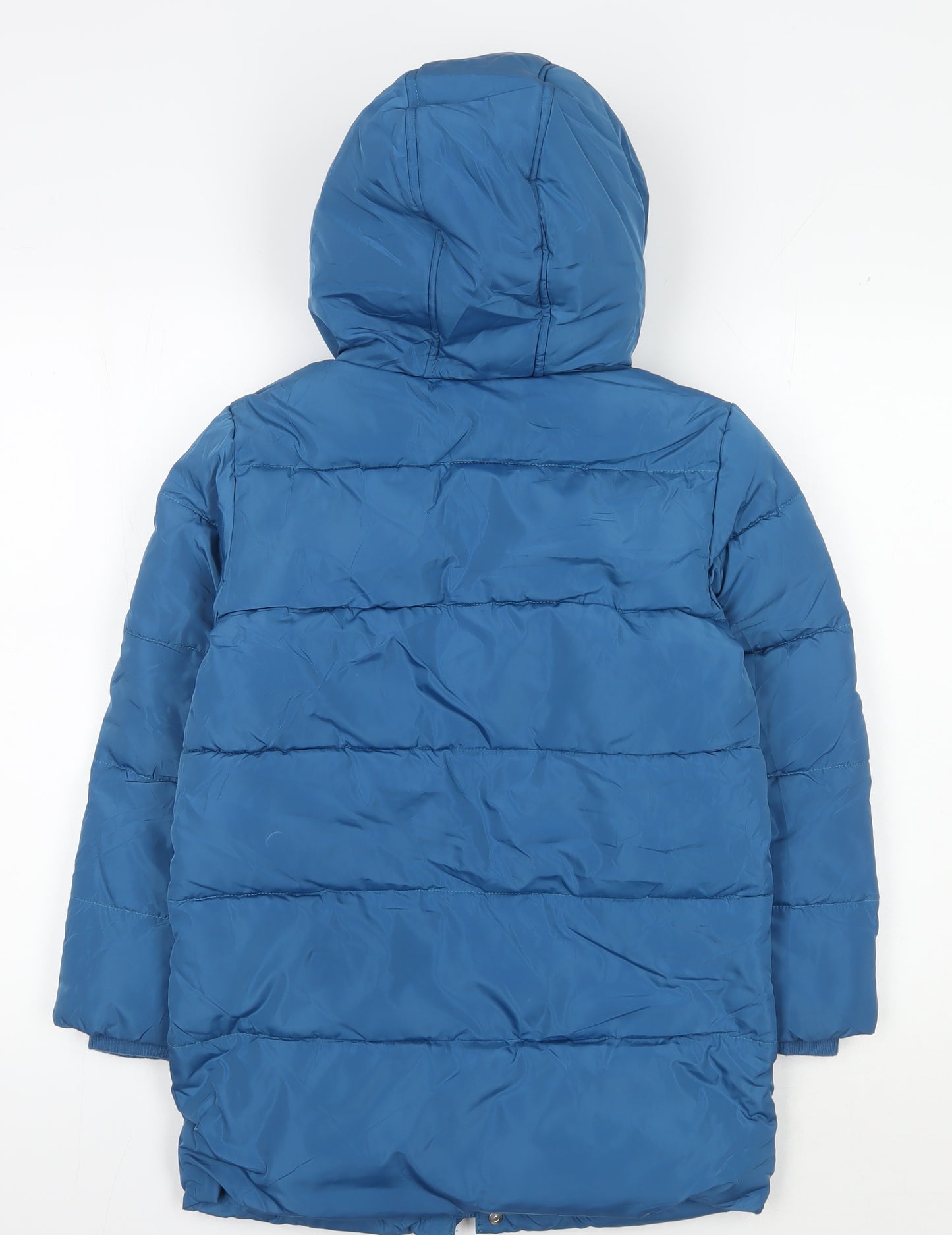 Marks and Spencer Girls Blue Puffer Jacket 7-8 Years