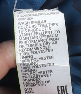 Marks and Spencer Girls Blue Puffer Jacket 7-8 Years