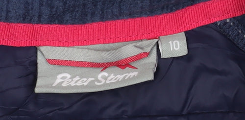 Peter Storm Women's Blue Quilted Jacket - Size 10