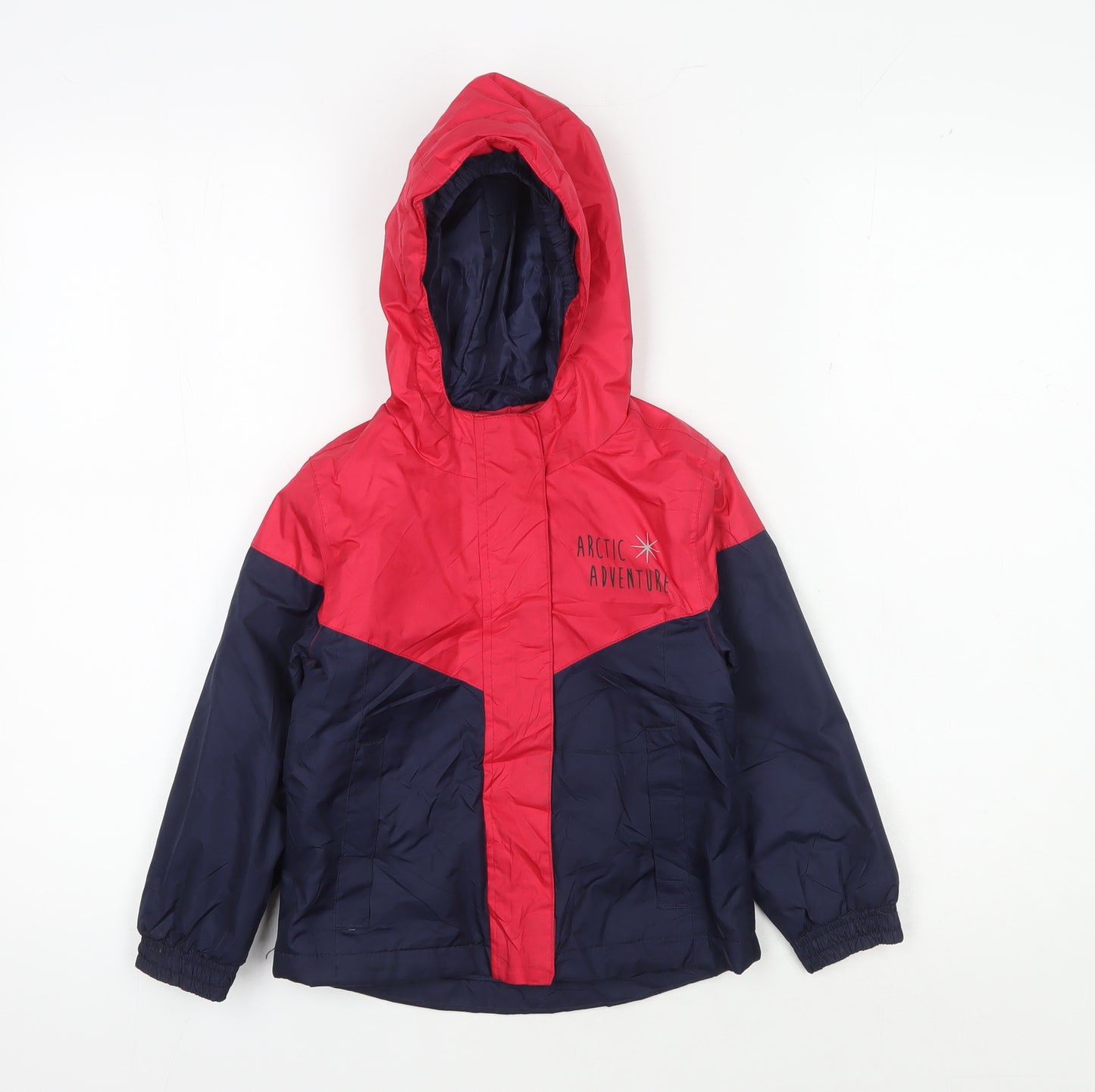 Crivit Boys Red Blue Colourblock Parka Jacket 2-3 Years