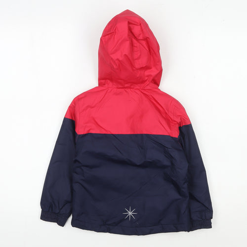 Crivit Boys Red Blue Colourblock Parka Jacket 2-3 Years