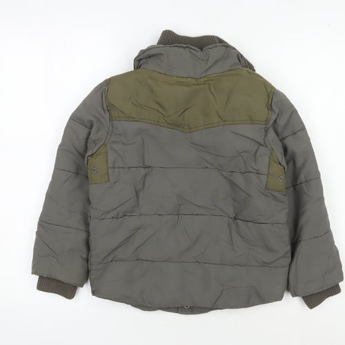 Next Boys Grey Puffer Jacket 6 Years Lined Hooded