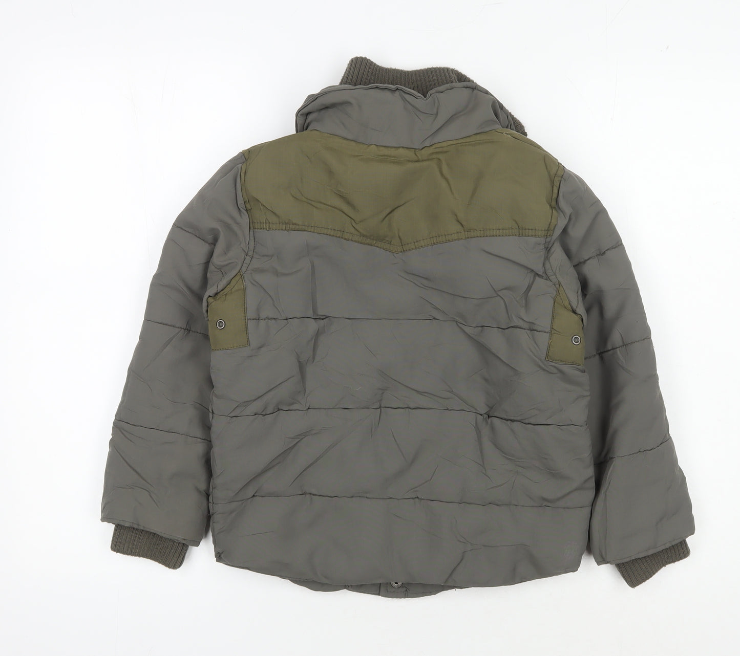 Next Boys Grey Puffer Jacket 6 Years Lined Hooded