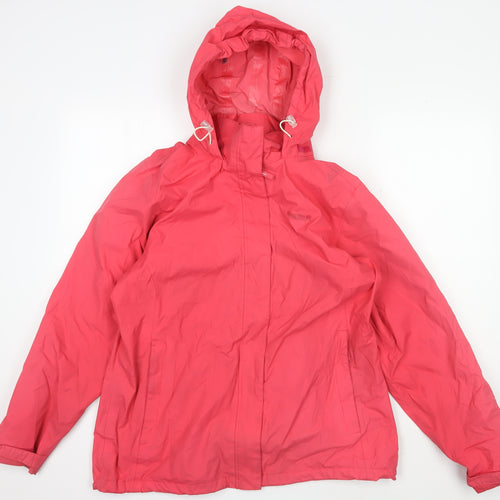 Regatta Women's Pink Hooded Waterproof Rain Coat Size 16