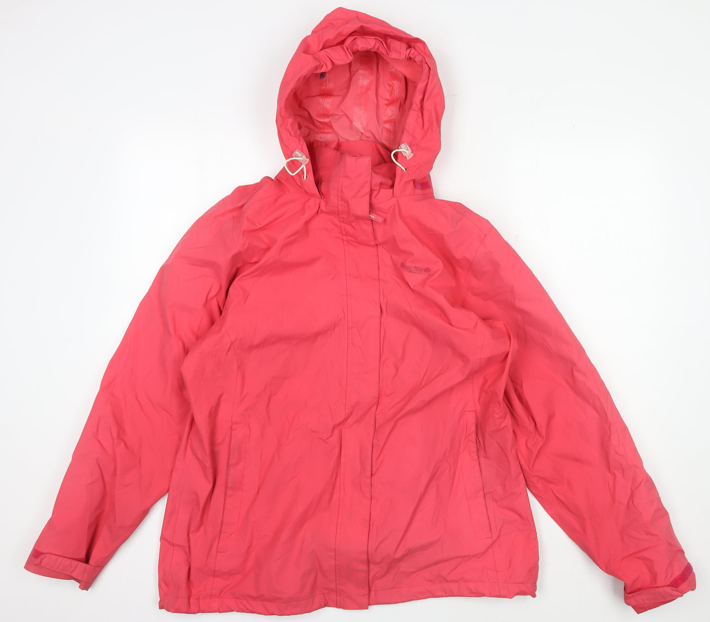 Regatta Women's Pink Hooded Waterproof Rain Coat Size 16