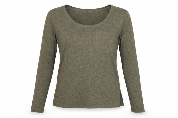 Abercrombie & Fitch Women's Green Long Sleeve T-Shirt