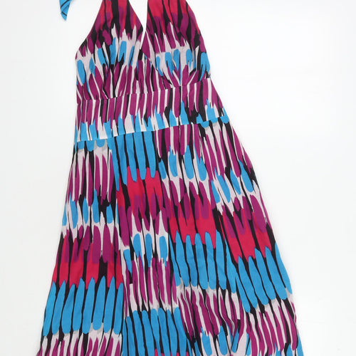 Woolworths Women's Multicoloured Halter Dress Size 10