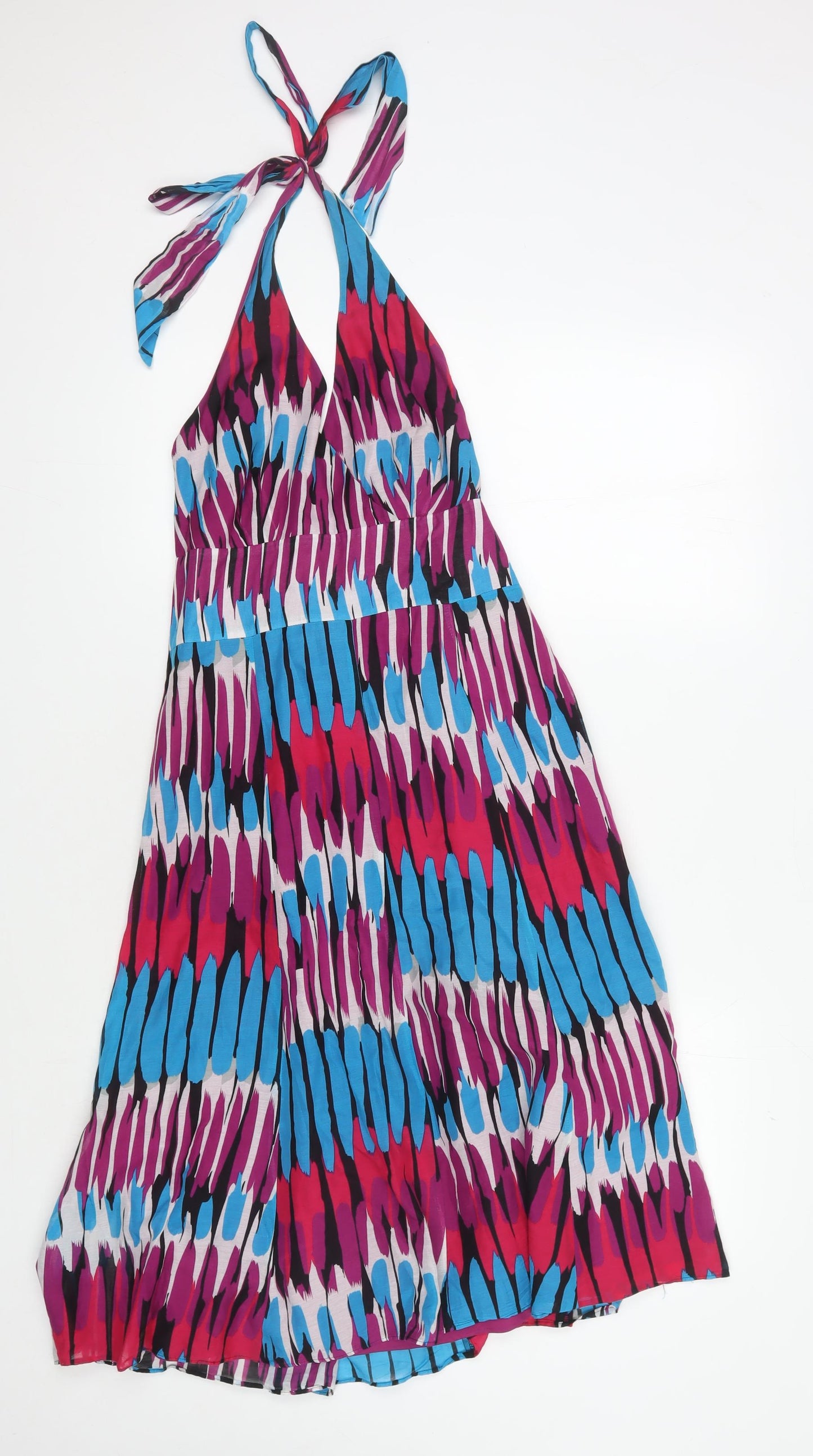 Woolworths Women's Multicoloured Halter Dress Size 10