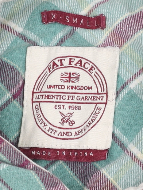 Fat Face Men's Multicoloured Plaid Button-Up Shirt XS