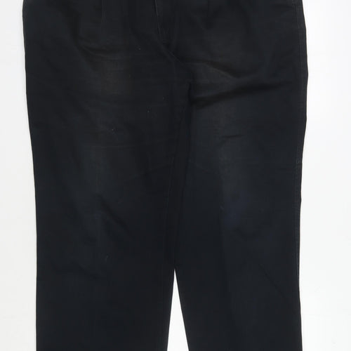 Marks and Spencer Men's Black Chino Trousers, 42 Regular