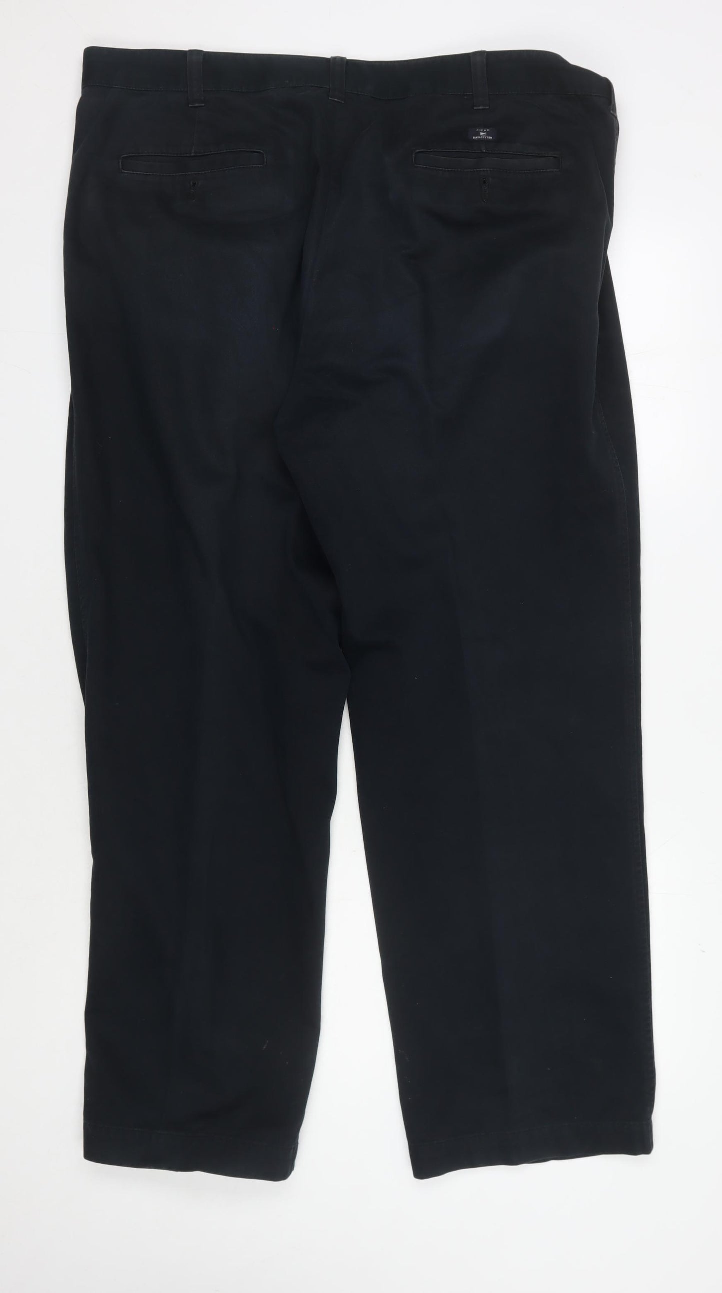 Marks and Spencer Men's Black Chino Trousers, 42 Regular