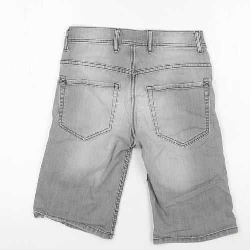 Burton Menswear Grey Denim Shorts, Men's 28 Chino Style