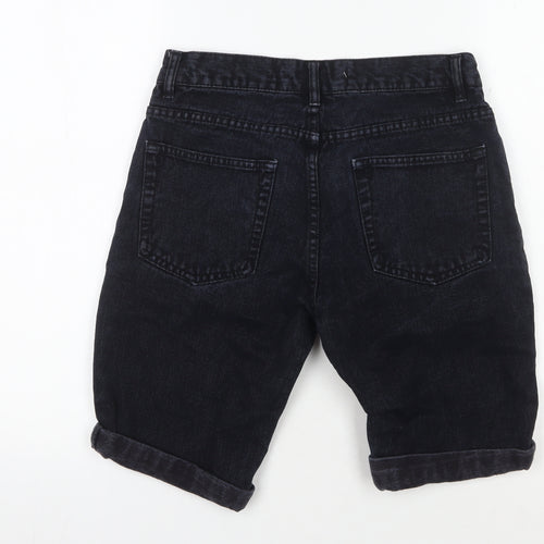 Topman Men's Black Denim Shorts Size 28 Slim Fit