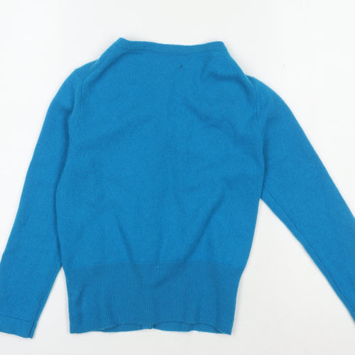 Pure Collection Women's Blue Cashmere Cardigan Size 8