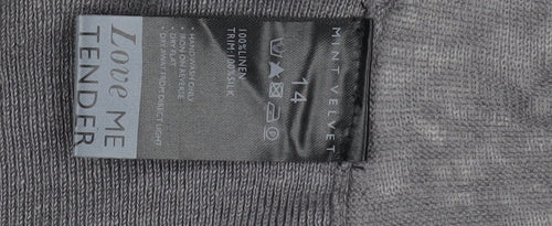 Mint Velvet Women's Grey Cardigan Long Sleeve Knit