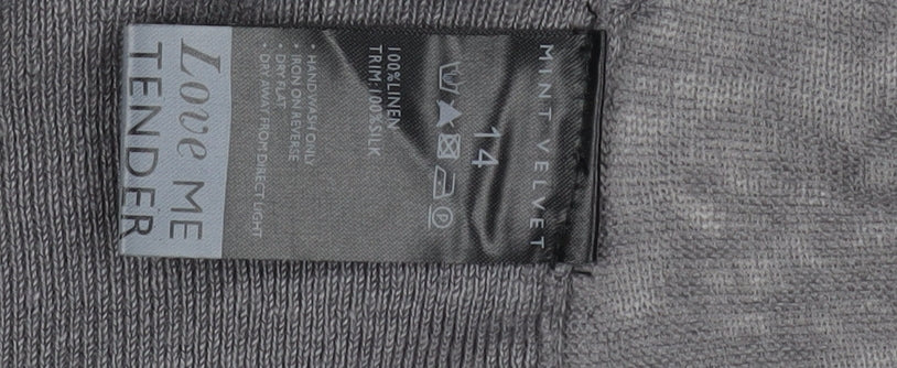 Mint Velvet Women's Grey Cardigan Long Sleeve Knit