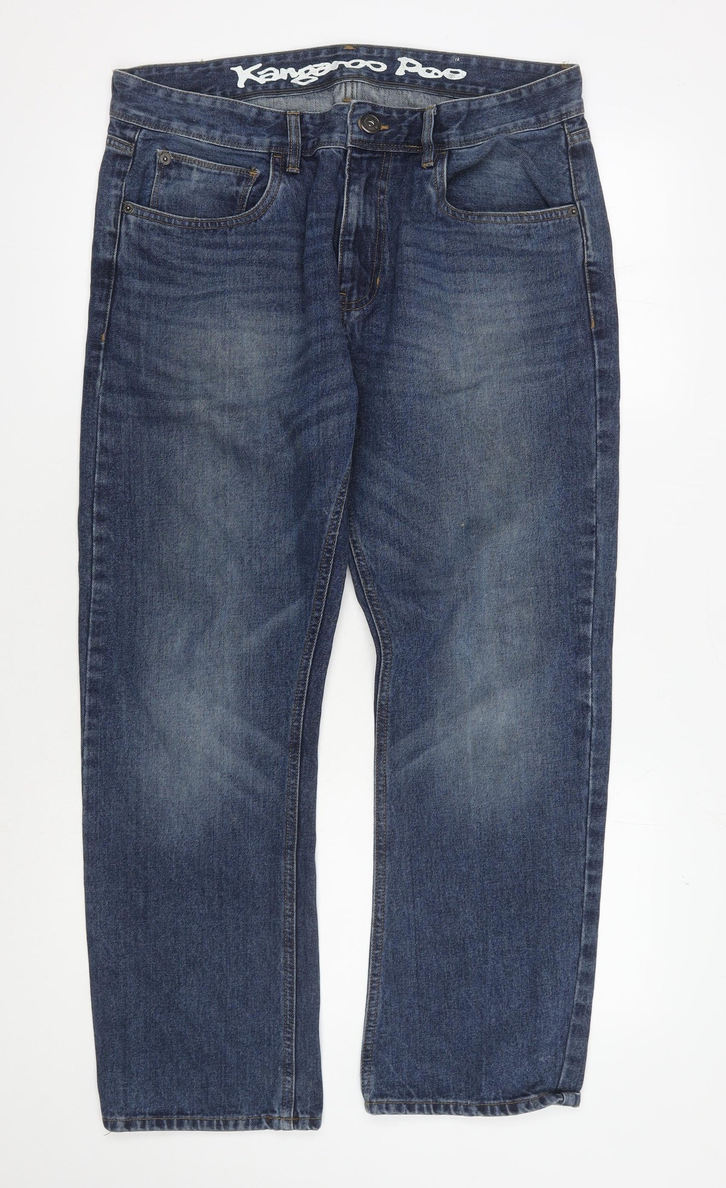Kangaroo Poo Men's Blue 36 Straight Jeans