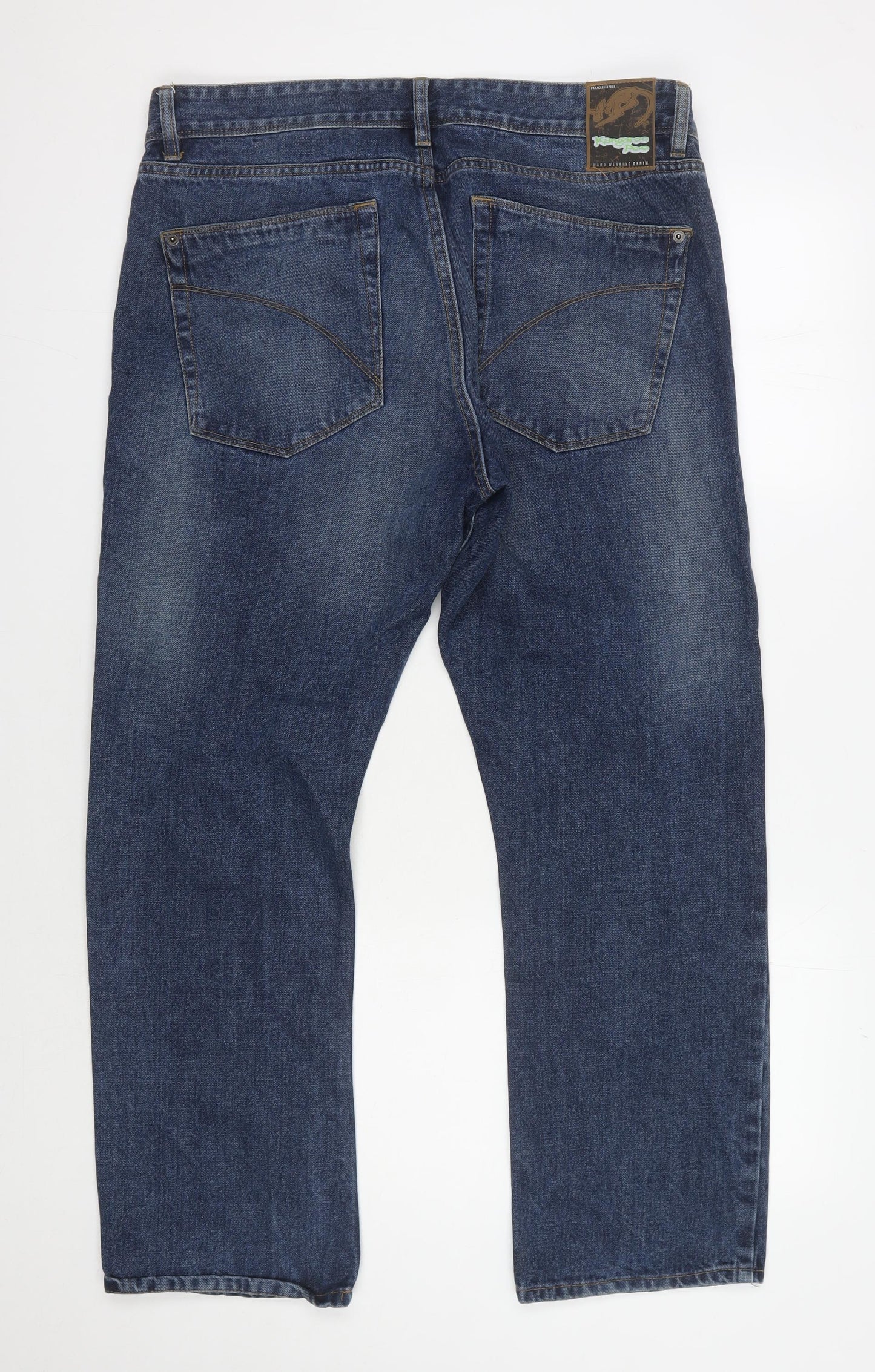 Kangaroo Poo Men's Blue 36 Straight Jeans