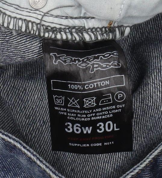 Kangaroo Poo Men's Blue 36 Straight Jeans